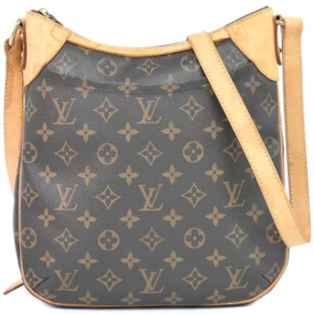Louis Vuitton LV Odeon Monogram Pochette Shoulder Bag Canvas Leather Brown